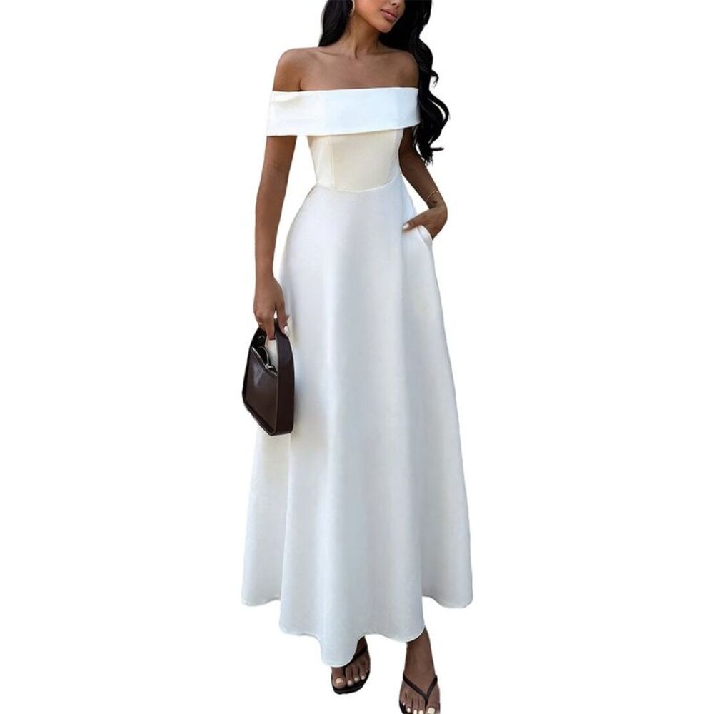 Luna Tuccini Womens Off-The-Shoulder Maxi Dress